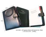A5 Organizer Button with external calculator (black)